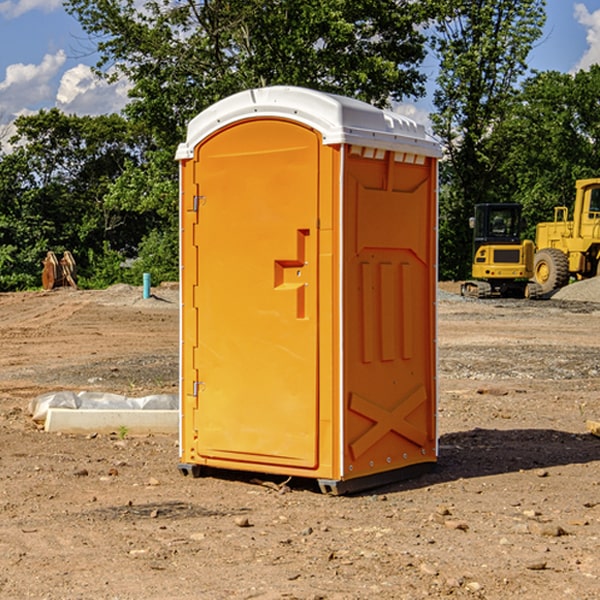 can i customize the exterior of the porta potties with my event logo or branding in Grass Lake MI